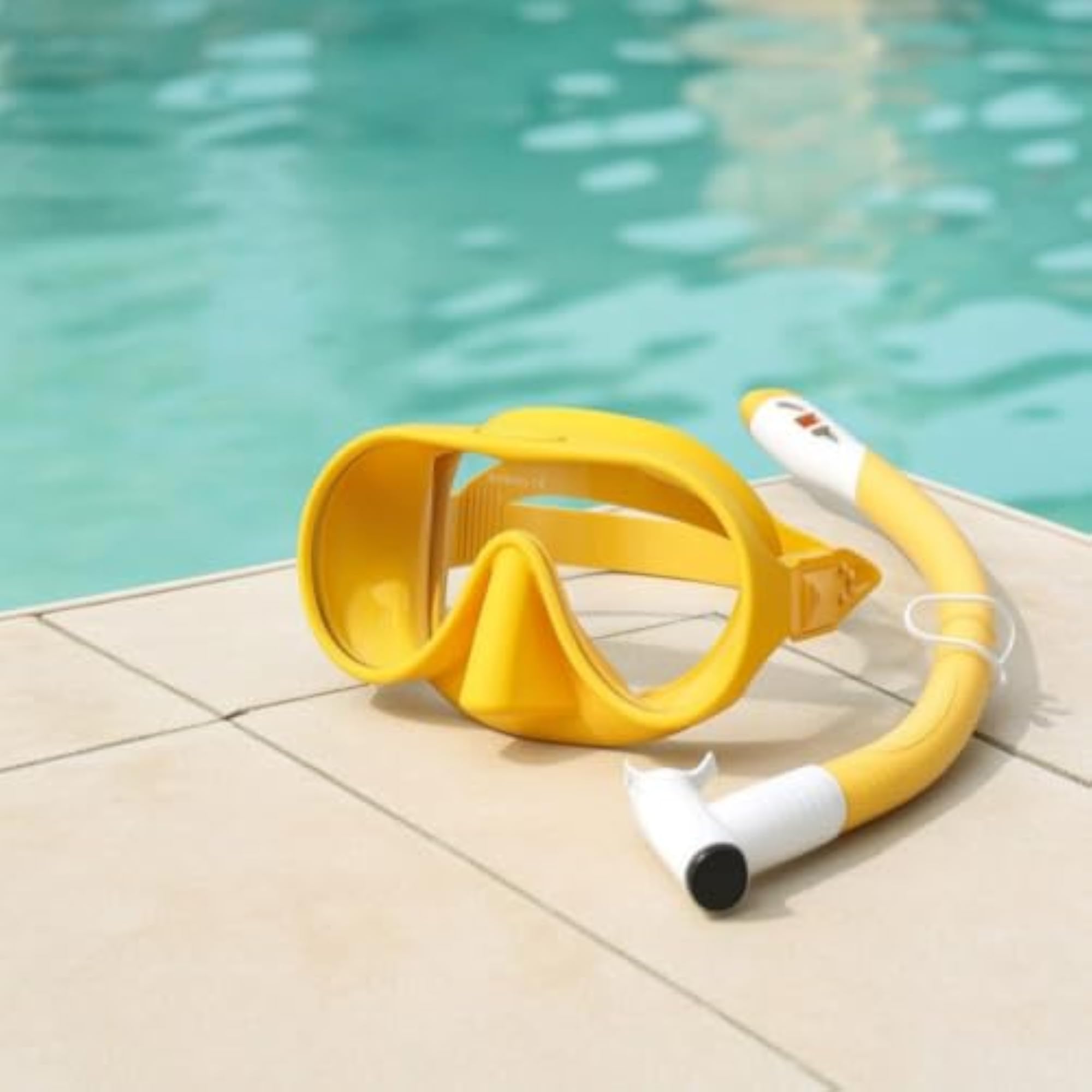 Food-Grade Silicone Kids Snorkel Set with Tempered Glass